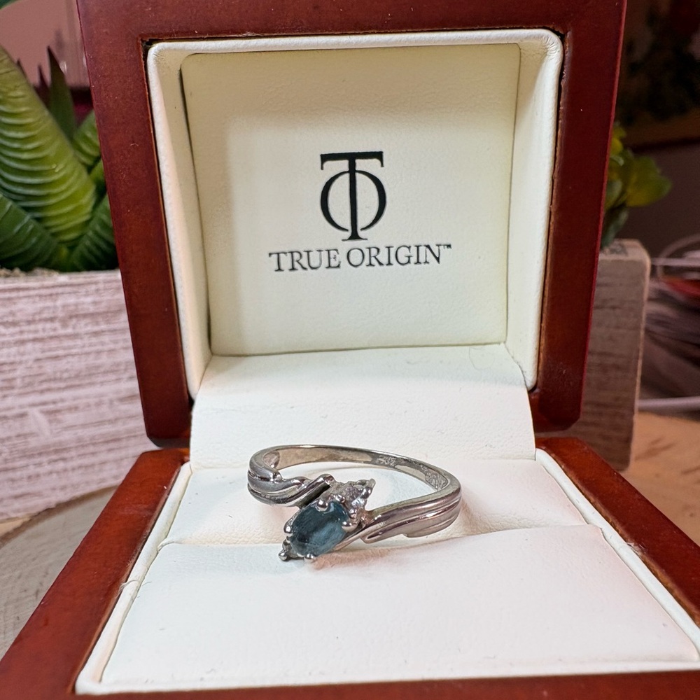 Silver and Blue Women's Ring